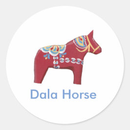 Redonda Dala Horse Pegatina