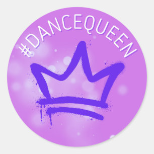 Redonda Dance Queen Pegatina