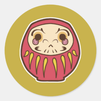 Redonda Daruma Doll Pegatina