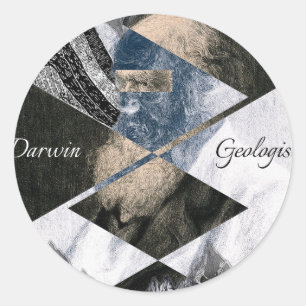 Redonda Darwin Era Un Pegatina Geólogo