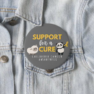 Redonda De 10 Cm cáncer infantil. apoyo para una cura. Chapa