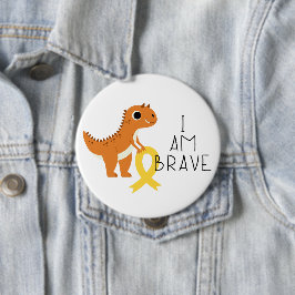 Redonda De 10 Cm cáncer infantil. Soy valiente. Chapa