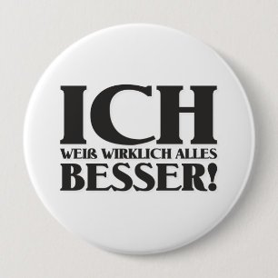 Redonda De 10 Cm ¡Ich weiß wirklich alles Besser! Chapa