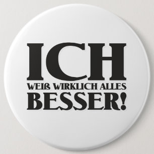 Redonda De 15 Cm ¡Ich weiß wirklich alles Besser! Chapa