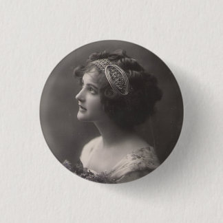 Redonda De 2,5 Cm Broche chapa dama vintage