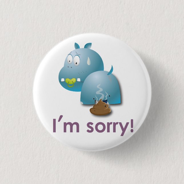 Redonda De 2,5 Cm Chapa hipopotamo (Anverso)