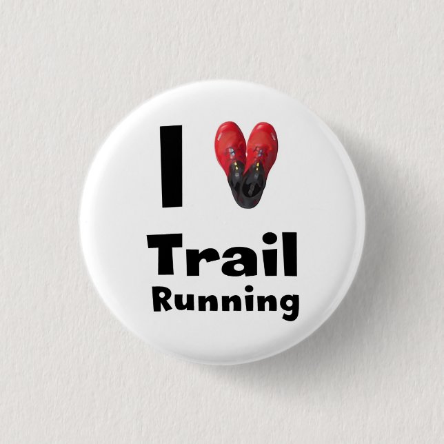 Redonda De 2,5 Cm Chapa "I love Trail Running" (Anverso)