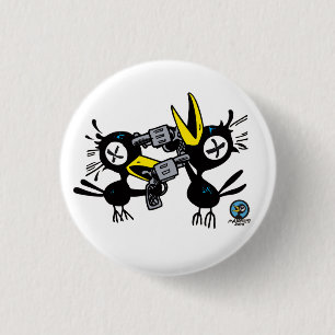 Redonda De 2,5 Cm ¡Crow POW Drinky! Chapa