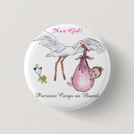 Redonda De 2,5 Cm It's a Girl! Chapa