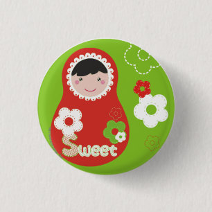 Redonda De 2,5 Cm Matrioska Sweet Chapa