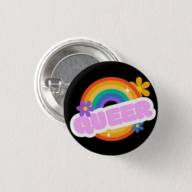 Redonda De 2,5 Cm Raro. LGTB+Orgullo. Chapa (Anverso y reverso)