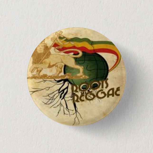 Redonda De 2,5 Cm Roots Rasta chapa (Anverso)