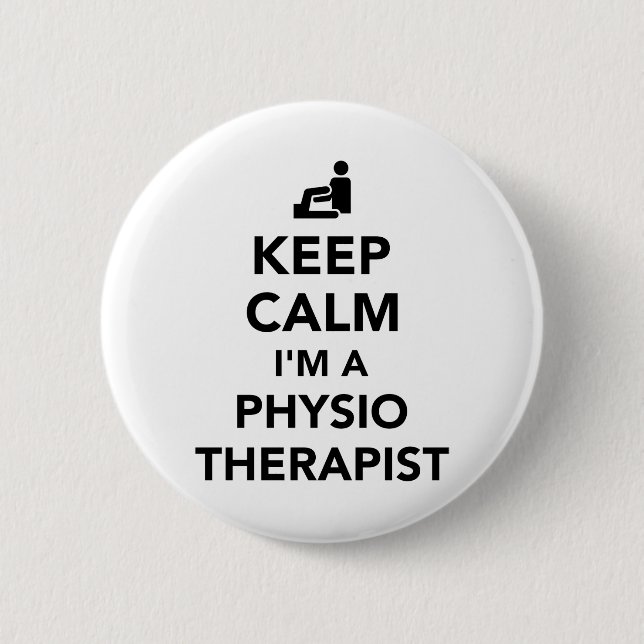 Redonda De 5 Cm Chapa "Keep calm... soy fisioterapeuta" (Anverso)