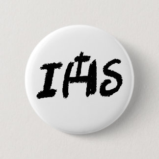 Redonda De 5 Cm Chapa pin con motivo católico IHS