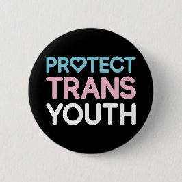 Redonda De 5 Cm Proteger a los jóvenes trans. Chapa