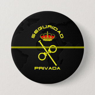 Redonda De 7 Cm Chapa emblema Seguridad Privada España