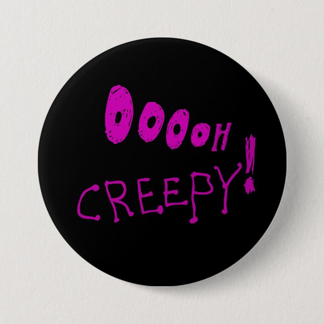 Redonda De 7 Cm Halloween ¡Ooooh, Asombroso! Chapa (Anverso)