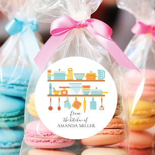 Redonda De la cocina del Pegatina Retro Round