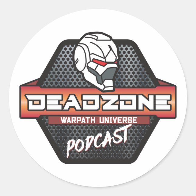 Redonda Deadzone el Pegatina de podcast (Anverso)