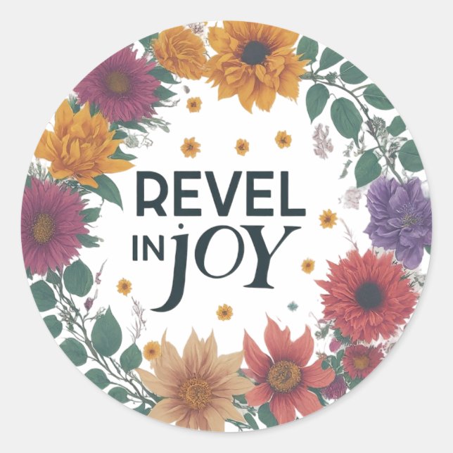 Redonda deleitarse con la alegría del pegatina en tan geni (Anverso)