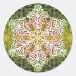 Redonda Delicado Pegatina de copo de nieve con hielo de in