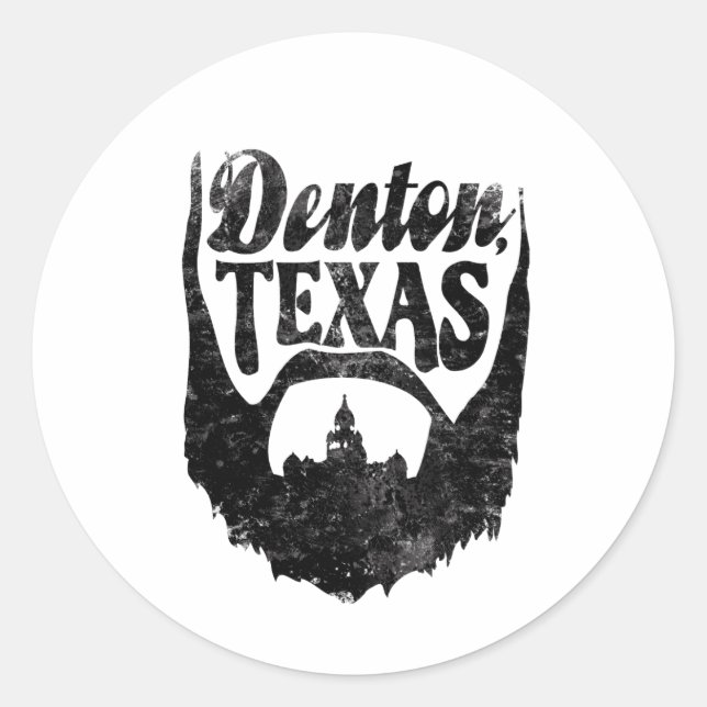 Redonda Denton, Pegatina de la barba TX (Anverso)