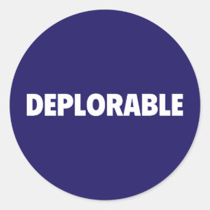 Redonda Deplorable partidario de Trump Pegatina de la espa