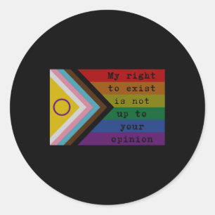 Redonda Derecho Al Pegatina Existente