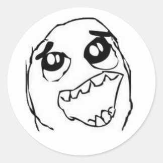 Redonda Derp meme Pegatina