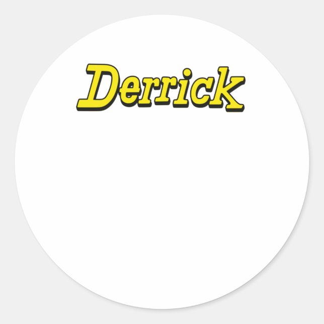 Redonda Derrick Fan Shirt Pegatina (Anverso)