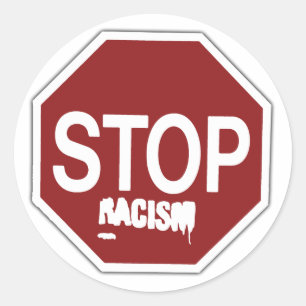 Redonda detener al pegatina racista