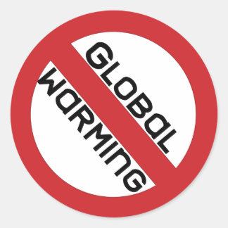 Redonda detener el Pegatina del calentamiento global