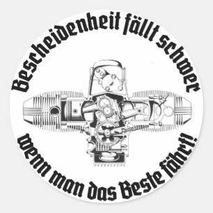 Redonda Difícil de ser un pegatina humilde