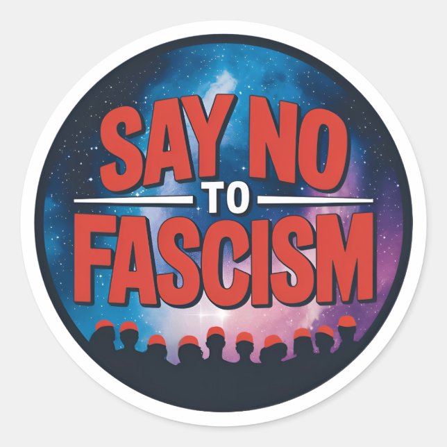 Redonda Dile NO al Pegatina del fascismo (Anverso)