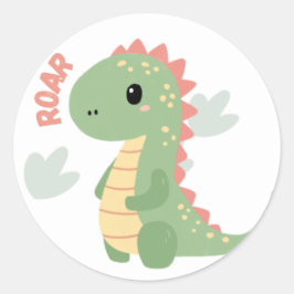 Redonda Dino vinyl pegatina
