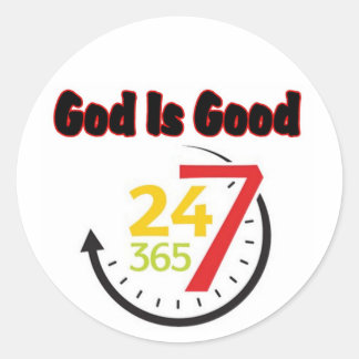 Redonda Dios es bueno 247 pegatina