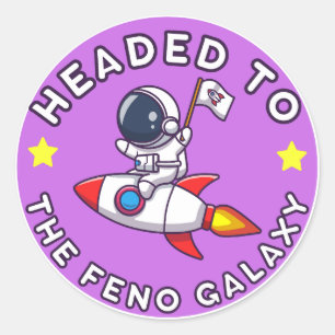 Redonda Dirigido Al Pegatina De Feno Galaxy