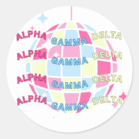 Disco Pastel Sorority Pegatina AGD