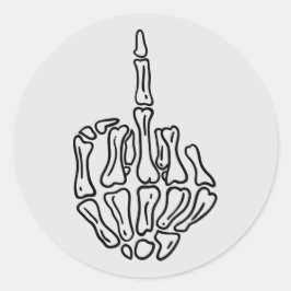 Redonda Diseño de Pegatina Halloween para la mano de Skele