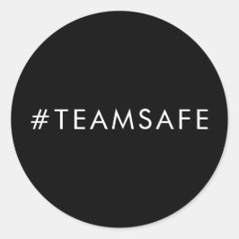 Redonda Diseño de pegatina negra de la vacuna Team Vax Pro