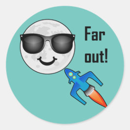 Redonda Diseño lejano - Pegatina redondo clásico