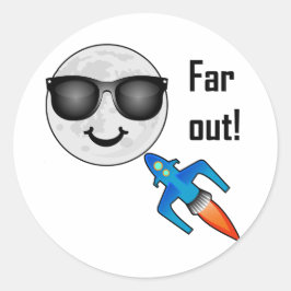 Redonda Diseño lejano - Pegatina redondo clásico