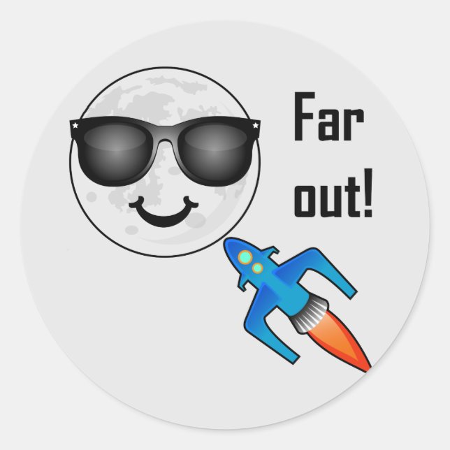 Redonda Diseño lejano - Pegatina redondo clásico (Anverso)