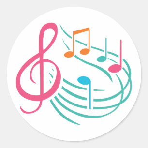 Redonda Diseño pegatina de Música