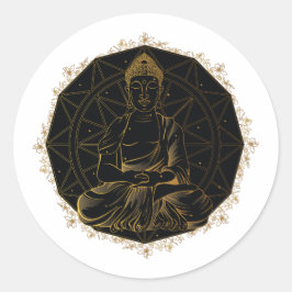 REDONDA DISEÑO PEGATINA MANDALA BUDDHA