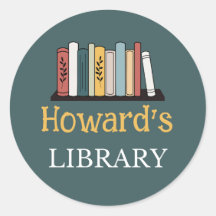 ¡DIVERTIDO! Pegatina - Biblioteca - Personalizada 