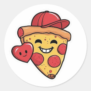 Redonda Divertido Pegatina de pizza - ¡Tienes una pizza mi