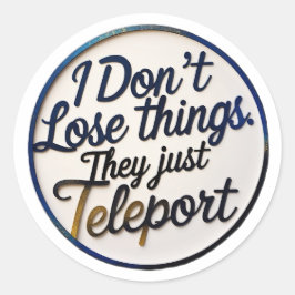 Redonda Divertido Pegatina del TDAH - Para las mentes neur