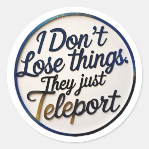 Redonda Divertido Pegatina del TDAH - Para las mentes neur