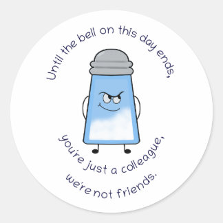 Redonda Divertido poema Salty Couplet Pegatina "No son ami